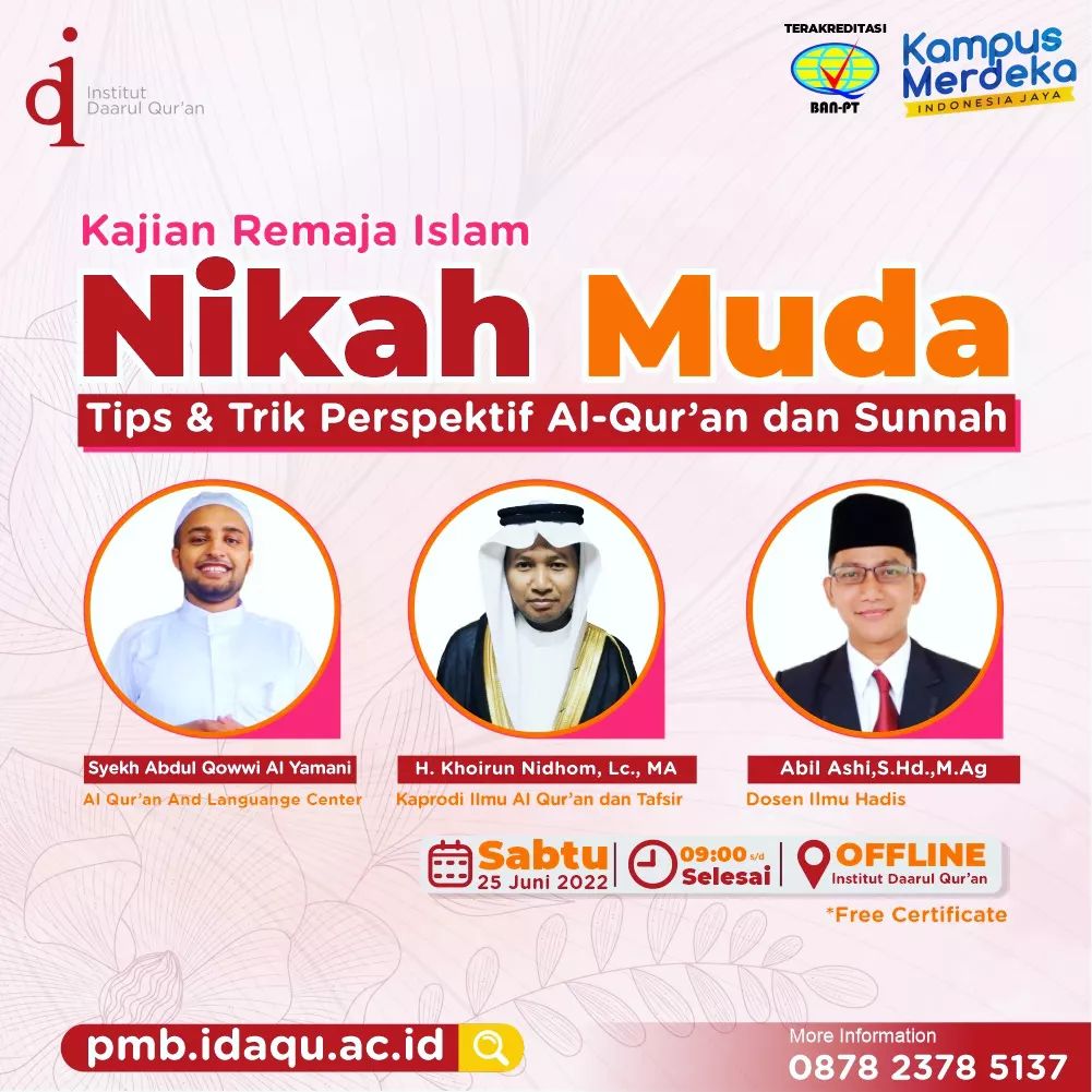 KAJIAN REMAJA ISLAM: NIKAH MUDA PERSPEKTIF AL-QUR’AN, SUNNAH DAN HUKUM POSITIF DI INDONESIA
